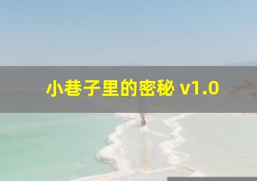 小巷子里的密秘 v1.0